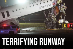 New York airport closed after collision between Air Canada plane and fire truck