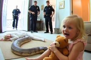 Through her tears, a little girl called 911 and said, “My stepdad’s big snake hurt