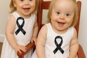 Young woman puts both babies inside the fir… See more