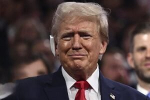 Donald Trump with tears in his eyes make the sad announcement… See more