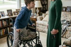 My husband left me alone with his “Paralyzed” son. The moment his car was out of sight