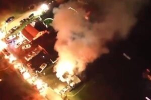 A few hours ago a big fire broke out in M… See more