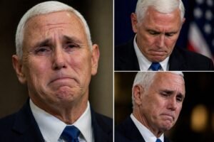 Mike Pence with tears in their eyes make the sad announcement..