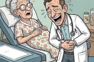 One day an old lady went to the doctor