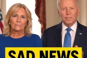 Joe Biden with tears in his eyes make the sad announcement.