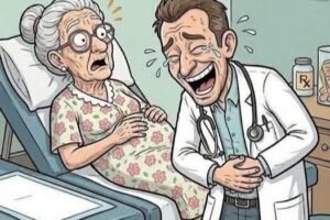 One day an old lady went to the doctor