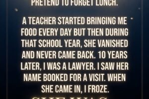 “The Teacher Who Fed Me—And the Day I Finally Repaid Her”