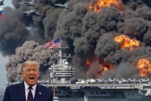 BREAKING: Shocking reports are circulating that a Russian Su-57 stealth fighter pilot has allegedly carried out a devastating strike on a U.S. aircraft carrier reportedly transporting more than 700 tanks.