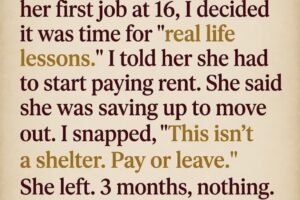 The Day My Stepdaughter Came Back With Three Months of Rent..