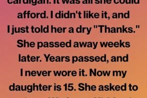 THE RED CARDIGAN MY GRANDMOTHER LEFT BEHIND HELD A SECRET I WASN’T READY TO DISCOVER