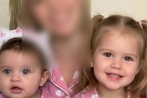 Young man puts both daughters inside the fir… See more