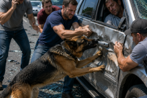 Loyal Dog Helps Rescue Driver After Highway Crash