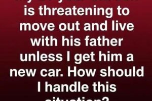My Son Threatened to Move Out Unless I Bought Him a New Car — Then Everything Changed