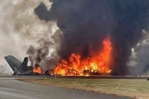 Emirates plane crash-lands with 300 aboard; 1 firefighter killed
