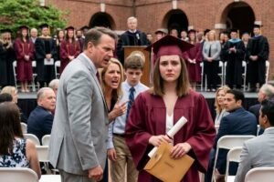 At my own graduation, my father sla:pped me so hard my cap hit the floor. “You don’t deserve that degree,” he spat, while my mother screamed, “You’re just a failure in a gown!”