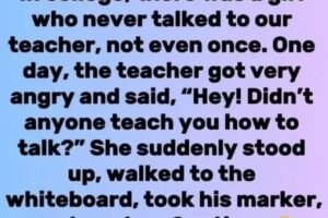 Silent Student’s Powerful Response