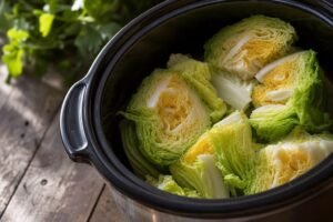 Put raw cabbage wedges in a slow cooker with these 3 ingredients. It’ll wow you..