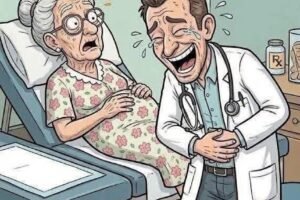 One day an old lady went to the doctor