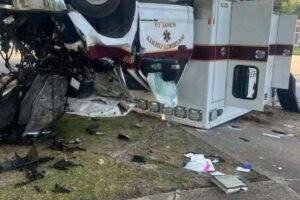 9 injured, including newborn child, in ambulance rollover crash…See more