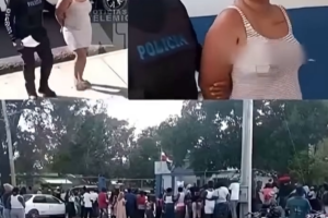 This woman was caught having