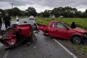 A serious accident occurred a few minutes ago on the Sa