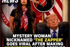Mystery woman nicknamed ‘The Zapper’ goes viral after making unexpected hand gesture behind Trump