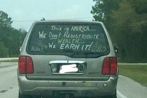 Driver’s Window Message Starts Conversation About Wealth and Opportunity